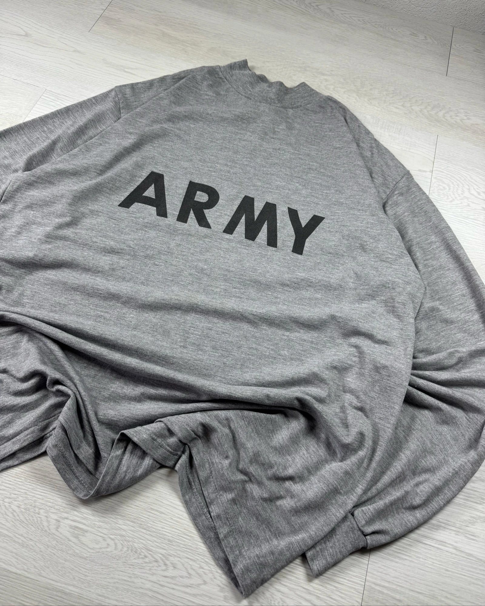 US Army PFU Long Sleeve Training Shirt Grey XL Military Threads USA – photo 2